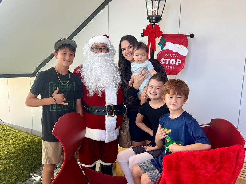 Santa with children.